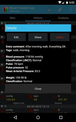 BP Log android App screenshot 11