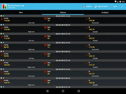 BP Log android App screenshot 5